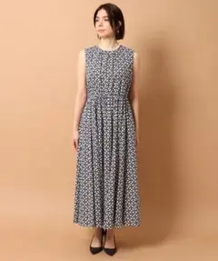 タグ付新品未使用 レリアン 9号 ジオメトリックジャージーワンピース