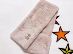 ファーマフラー 防寒 テディベア ベージュ