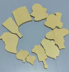 トールペイント白木　めでたづくし　パーツのみ10個