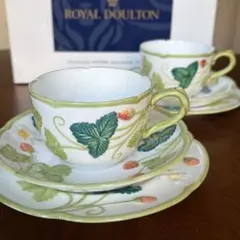 希少品】ミントン☆ビクトリアストロベリー☆手描きトリオペア - メルカリ