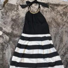 Rady  ネックリボンワンピース　ボーダー