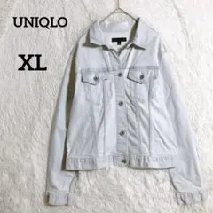 ユニクロ ライトブルー デニムジャケット Gジャン 綿 ポケット 『XL』