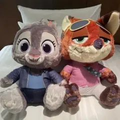 【新品未使用タグ付】ズートピア2 スーパーラージぬいぐるみ ニックジュディ 2種