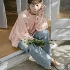 titivateのコットンボイルティアードブラウス