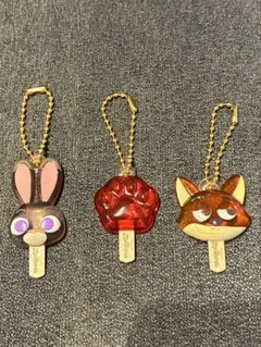 ズートピア アイスキャンディチャーム3種類(ニック.ジュディ.アイスキャンディ)