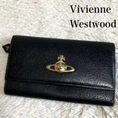 ヴィヴィアンウエストウッド デカオーブロゴ 長財布 折り財布 カードケース 黒