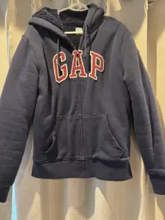 GAP フリース裏地 ネイビー パーカーS