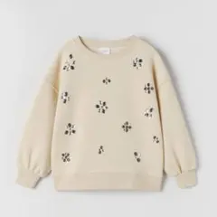 zara kids ビジュー トレーナー スウェット