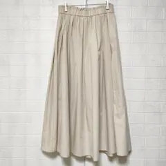GU ジーユー (XL)　タックギャザーフレアロングスカート　大きいサイズ