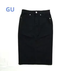 GU 　タイトスカート 　ナロー　黒　ひざ丈　ミドル　ミディアム　ジーユー
