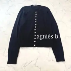 agnès b アニエスベー　スナップカーディガン　黒　長袖のサムネイル