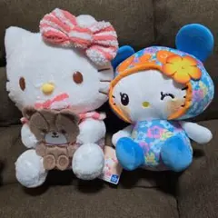 BIG ハローキティ ＆パンダキティぬいぐるみ 3点セット - メルカリ