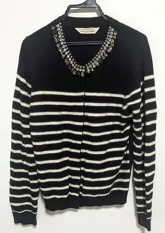 TORRAZZO DONNA ビジュー付き ボーダーニット