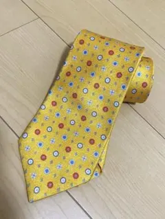 BVLGARI ネクタイ イエロー 総柄