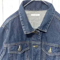 コルザ COLZA ネイビー L デニムジャケット Gジャン 綿100%