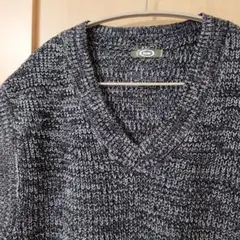 【kutir クティール】カラーミックス ニットベスト ブラック