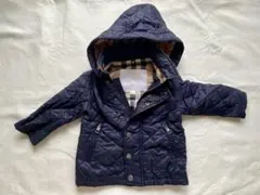 【Burberry】ネイビー キルティングジャケット80cm