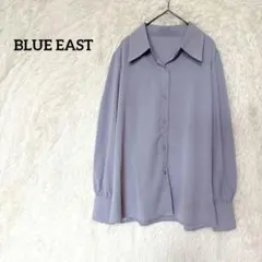 BLUE EAST 長袖シャツ ブラウス　Ｍ ラベンダー 無地 シンプルのサムネイル