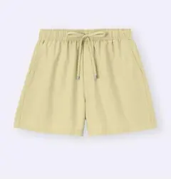 GU XL イエローベージュ　プルオン　 ショートパンツ　XLサイズ