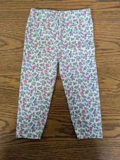 【Ralph Lauren/ラルフローレン】 レギンス 白地に花柄 80cm