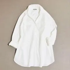セルリ celeri 23AW コットンロングシャツ ホワイト - メルカリ
