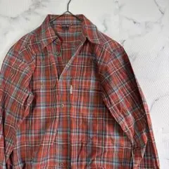 ✨美品✨ mont-bell　　 モンベル　オレンジ系　長袖チェックシャツ　M