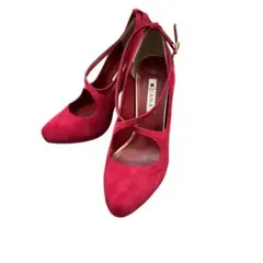 【極美品】DIANA レッドスエード ハイヒール　24.5cm