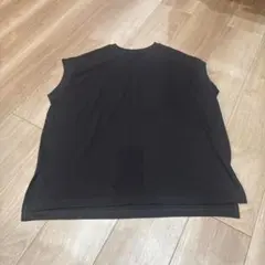 ビックシルエットノースリーブ トップス ブラウン　茶色