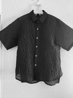シティショップ CITY SHOP フリンジ ジャガード 半袖 シャツ シアー シティショップ CITY SHOP フリンジ ジャガード 半袖 シャツ シアー