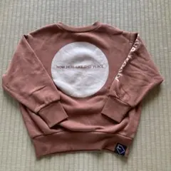 BREEZE 110cmブラウン裏シャギープリントトレーナー