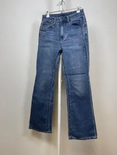 レディース GU スリム フレア デニムパンツ S