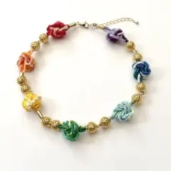 チョーカー　ネックレス　虹色　和モダン　平成レトロ　個性的　サブカル　y2k
