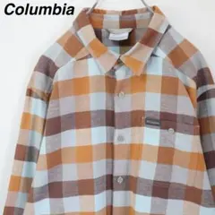 【バッファローチェック】コロンビア ネルシャツ ブロックチェック Lサイズ 長袖