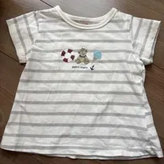 petit main ストライプ Tシャツ