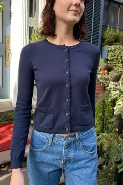 【未着用】brandy melville ネイビー カーディガン