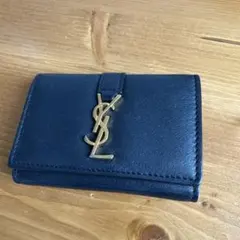 SAINT LAURENT ブラック レザー キーケース　サンローラン