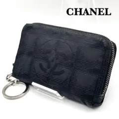 【良品】CHANEL ココマーク ニュートラベルライン ミニポーチ キーリング付