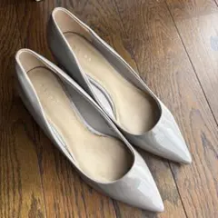 （お値下げ）RANDAグレー ポインテッドトゥパンプス ヒール6cm