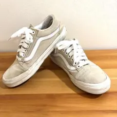 VANS バンズ 24.5cm ベージュ スエード スニーカー オールドスクール