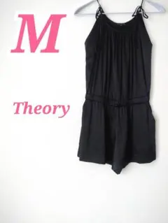 Theory セオリー ブラック サテンワンピース M キャミワンピ パンツ