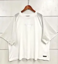 新品♪ノースオブジェクト 袖布帛切替えラグラン接触冷感ワイド幅コットンカットソーのサムネイル