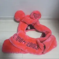 ディズニー ミッキーマフラーファンキャップ　ピンク