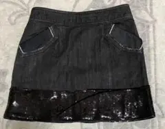 【美品】プロポーション ボディドレッシング　デニムミニスカート