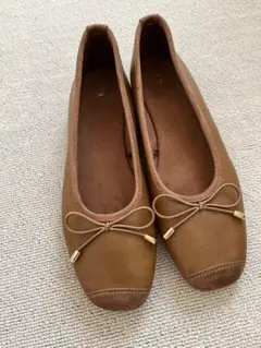 ZARA フラットシューズ ブラウン 未使用のサムネイル