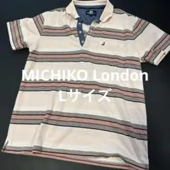 MICHIKO London ポロシャツ Lサイズ ピンク 綿混 ゴルフ テニスのサムネイル