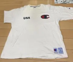 Champion USA ロゴ クルーネック Tシャツ ホワイト Lサイズのサムネイル