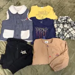 120サイズ　6着子供服まとめ売り　エドウィン中綿ベスト　長袖トップス他