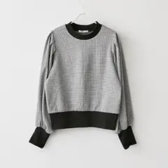 【NICE CLAUP】チェックジャガードニットプルオーバー