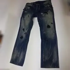 00s y2k ✧ 平成ギャル グランジ ダークコア ギミック デニムパンツ
