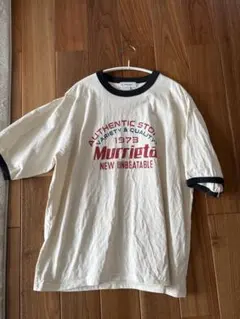 MONO-MART カレッジロゴ リンガーTシャツ ホワイト L